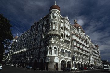 Taj Mahal Palace Hotel under an ominous sky