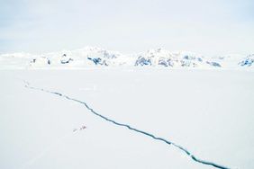 Aerial view of Antartica landscape