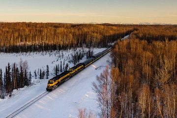 The Aurora Winter Train, in Alaska