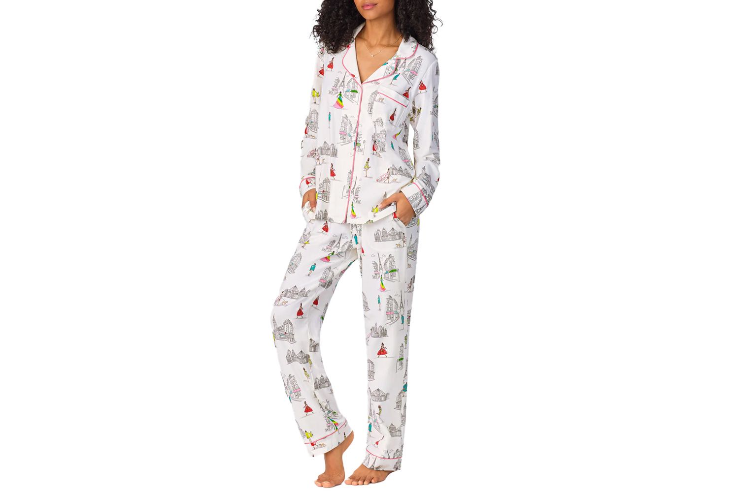 Bedhead x Bronwyn Newport Travel In Style Long Sleeve Classic Stretch Jersey PJ Set