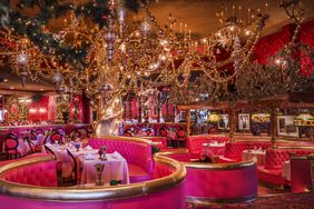 Dining room at the landmark Madonna Inn in San Luis Obispo, California
