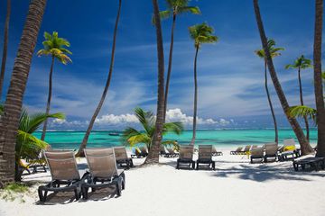 Ocean view on the Bavaro beach in Punta Cana, Dominican Republic