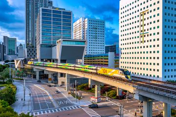 Brightline, a speed train, in South Florida
