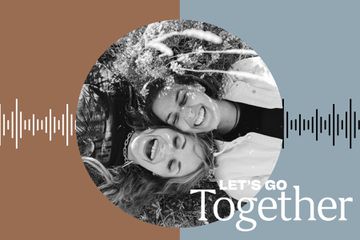 Travel + Leisure's Let's Go Together Podcast Graphic with guests from Episode 18