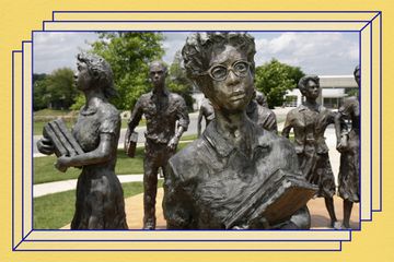 Little Rock Nine, life-size sculptures.