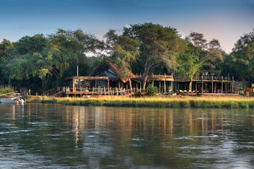 View of Lolebezi Safari Lodge from the water