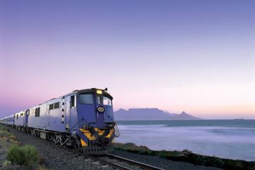 The Blue Train with Table Mountain