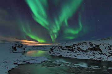 Northern lights over Iceland