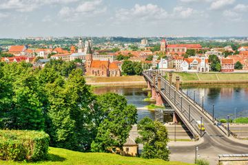 Overview of the city of Kaunas, Lithuania