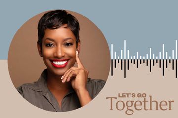 A graphic showing portrait of Kellee Edwards with Let's Go Together logo