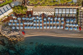 Lido Villeggiatura beach club at Villa Sant'Andrea Taormina Sicily