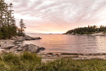 Late summer sunset off the coast of Maine