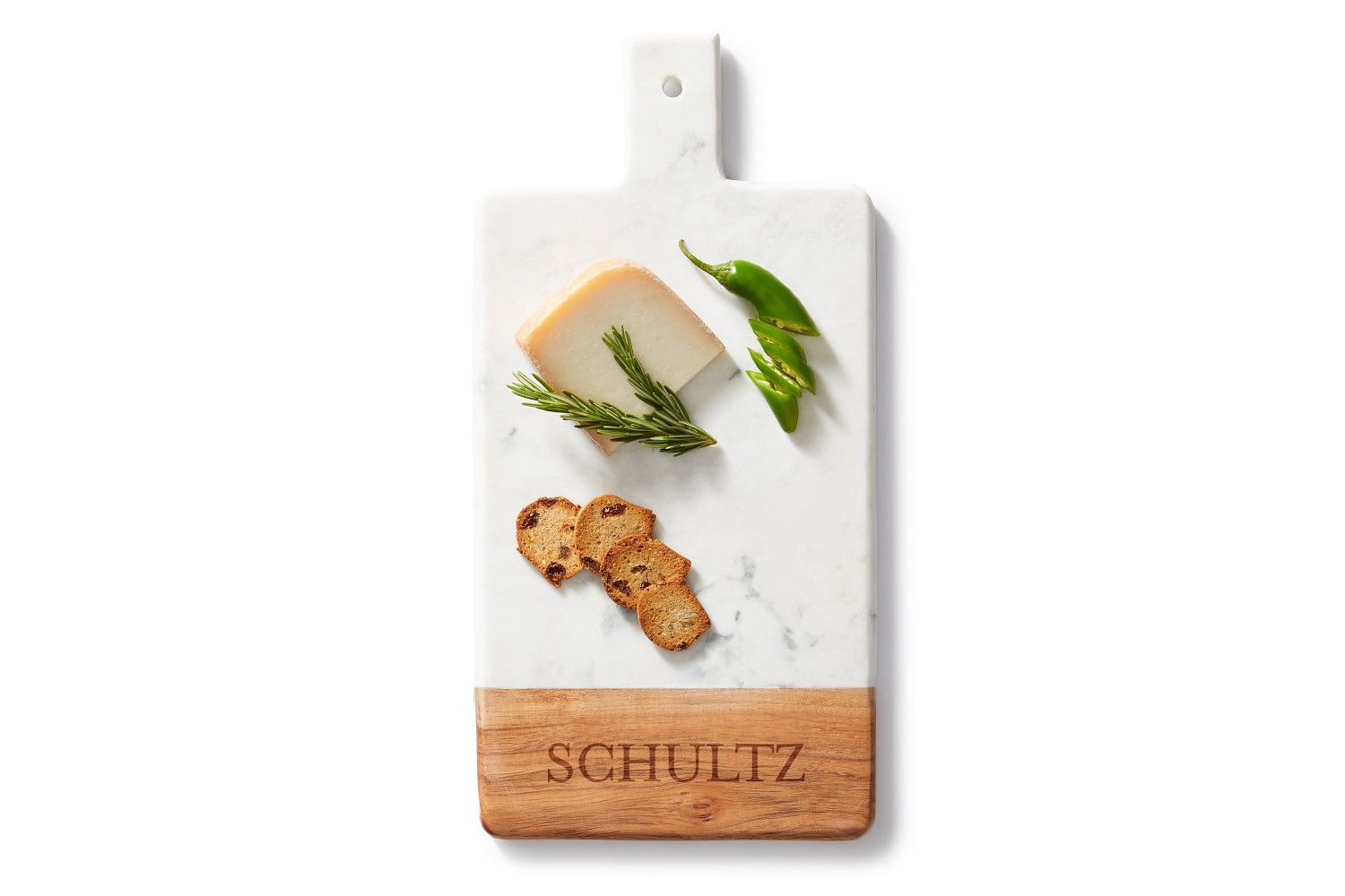 Mark and Graham Wood and Marble Paddle Cheese Board
