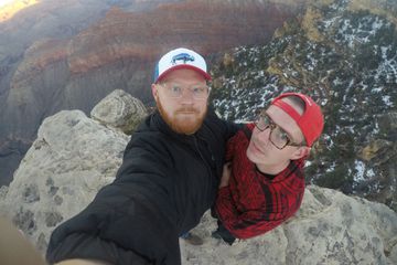 Matt and Brad Kiraouc at the Grand Canyon