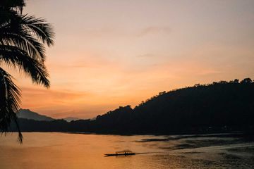 The Mekong River at sunset
