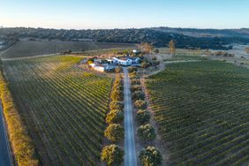 Aerial view of Monte do Além vineyard in Algarve, Portugal