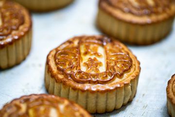 Fresh moon cake just baked still hot