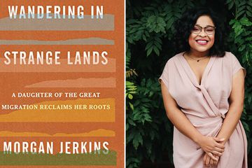 Morgan Jerkins (right); Wandering In Strange Lands Book Cover (left)