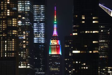 Empire State Building Lit in Rainbow Colors for Pride Weekend in New York City