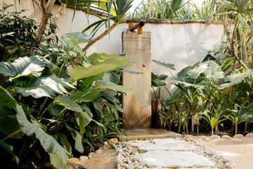 Outdoor shower at NIHI Sumba, Indonesia
