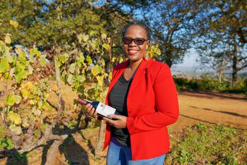 Portrait of Ntsiki Biyela in the vineyards