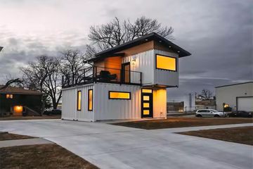 tiny home with balcony or porch