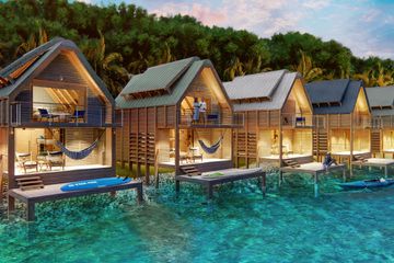 The overwater bungalows at Bitter End Yacht Club