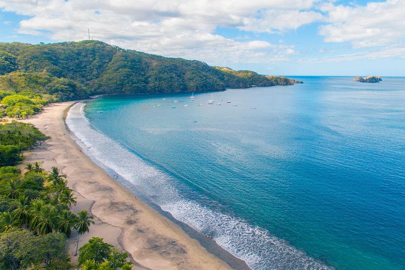 Aerial view of Playa Hermosa, Guanacaste, Costa Rica