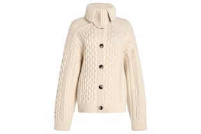 Moda Operandi Proenza Schouler White Label Darlene Cable-Knit Merino Wool Cardigan