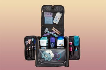 toiletry bag open