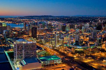 San Diego downtown area seen at nighttime