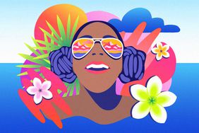 Illustration of happy Black woman