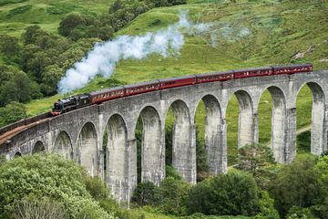 The Jacobite On Glenfinnan Viaduct AKA Hogwarts Express Train