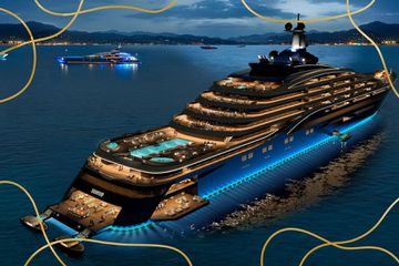 Somnio yacht at night
