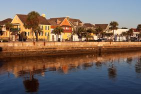 St. Augustine waterfront with Castillo de San Marcos far right