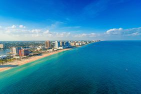 Aerial view of the beach in Fort Lauderdale, Florida