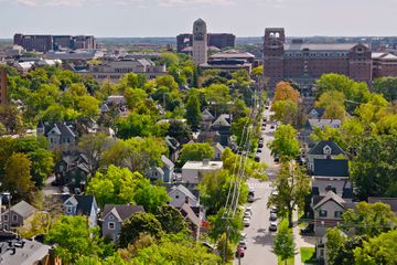 Aerial view of Ann Arbor, Michigan