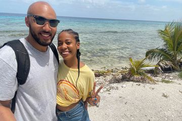 Anthony and Marlie Love, a Black couple, on vacation 