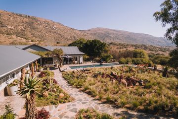Exterior of lodge in mountainous region