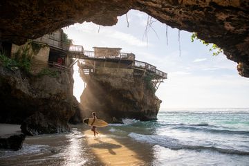 A surfer in Bali