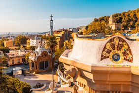 Park Guell and Barcelona skyline