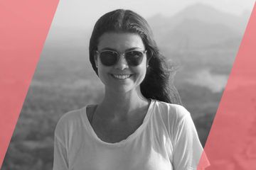 A black and white (grayscale) portrait of a person listed in the text as A List Travel Advisor