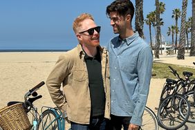 Jesse Tyler Ferguson and his husband Justin Mikita at the beach