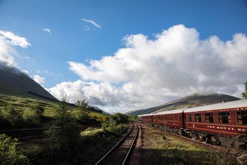 The Belmond Royal Scotsman train exterior
