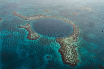 Aerial view of the Blue Hole