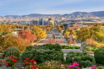 Downtown Boise, Idaho in the fall