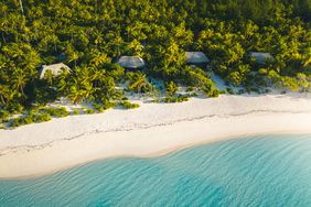 Aerial view of The Brando resort villas