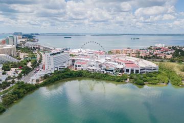Aerial view of Cancun