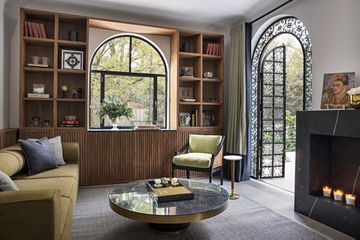 Interior of the Library and Honors Bar at Casa Polanco in Mexico City