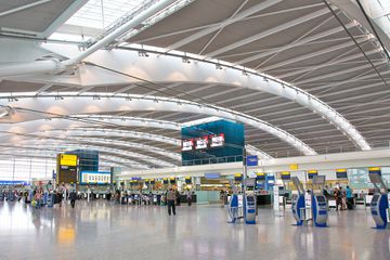 Charles De Gaulle Airport, Paris, Check-in area in Aerogare 2, Terminal 2E, for international departures